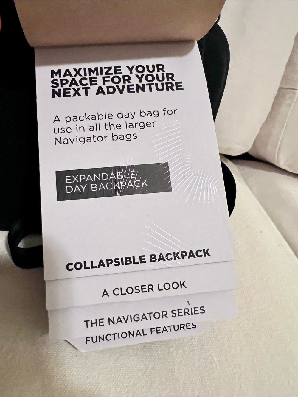 Nomatic Collapsible “Navigator” Pack 16L - Black Backpack Travel Everyday NWT - Picture 12 of 16